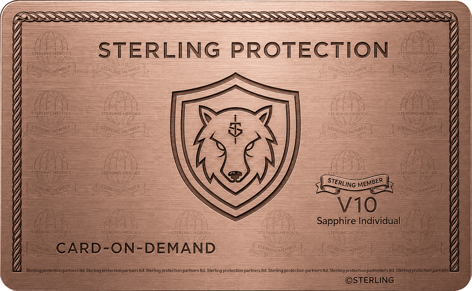 Sterling Rose Gold Card